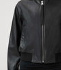 Leather Orten Bomber Jacket BLACK