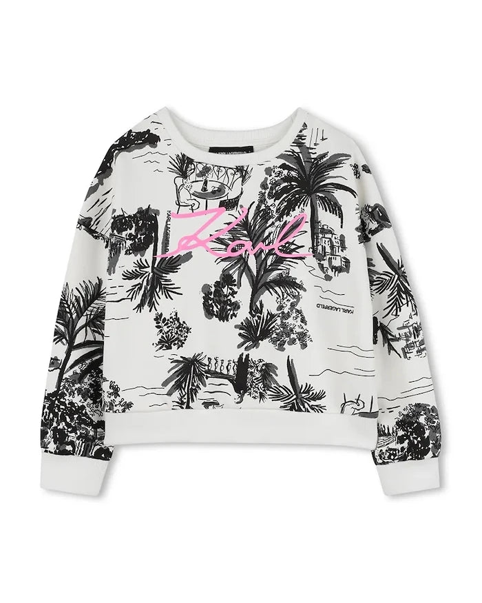 Karl Lagerfeld Çocuk Pamuklu Sweatshirt