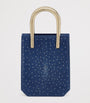 Blue Mini Galuchat Leather Serpentine Tote Bag