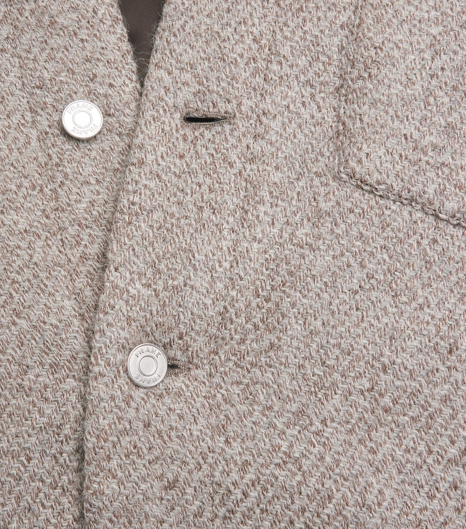 Brown Wool-Alpaca Trucker Jacket