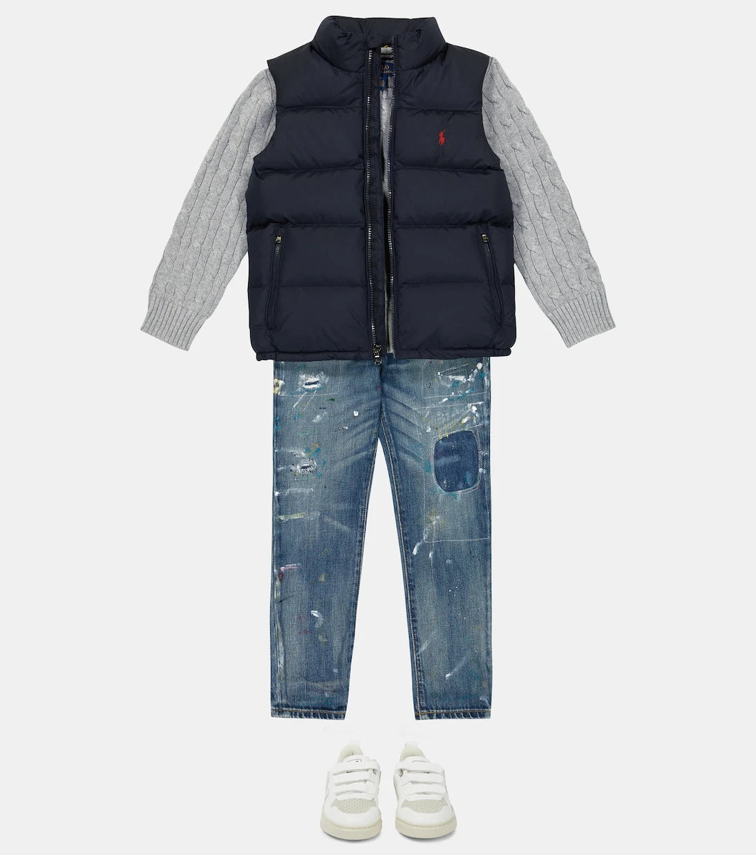 Polo Ralph Lauren Kids - سترة قطنية منسوجة بأسلوب الكابل