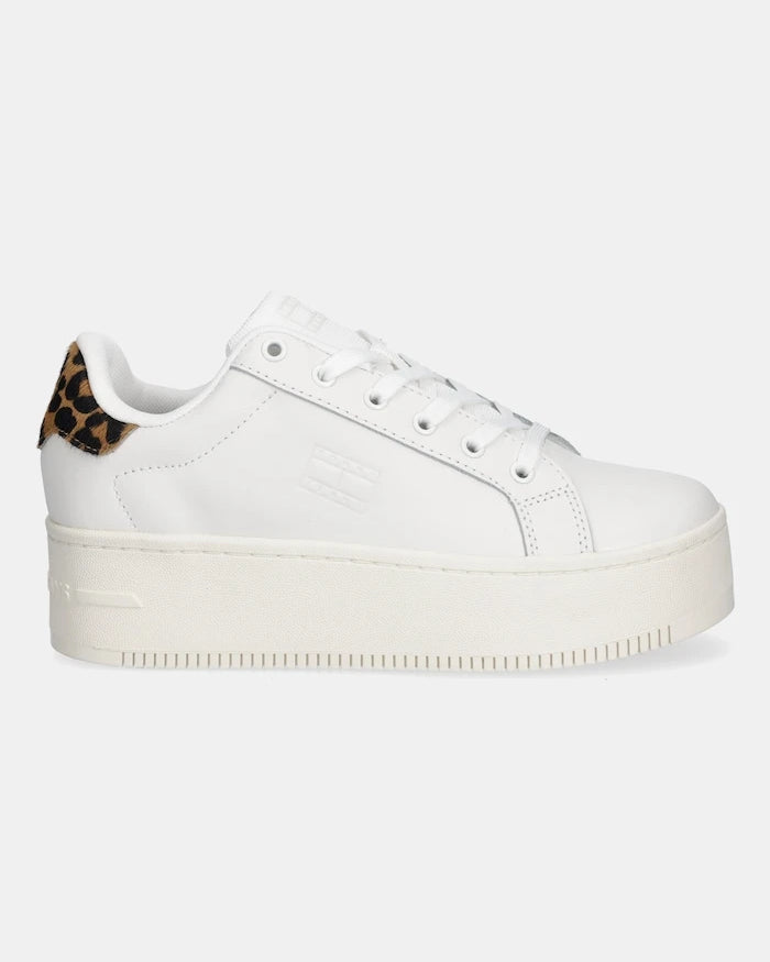 Tommy Jeans TJW FLATFORM LEOPARD SNEAKER Deri Spor Ayakkabı