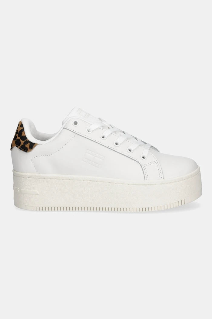 Tommy Jeans TJW FLATFORM LEOPARD SNEAKER Deri Spor Ayakkabı