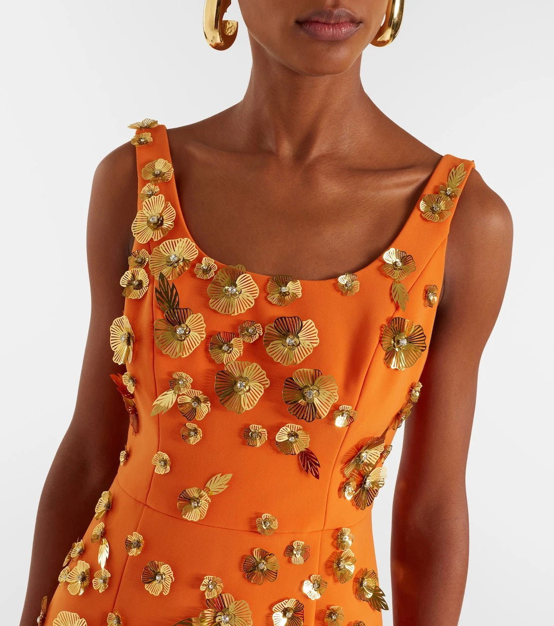 Carolina Herrera - Floral-appliqué cocktail dress