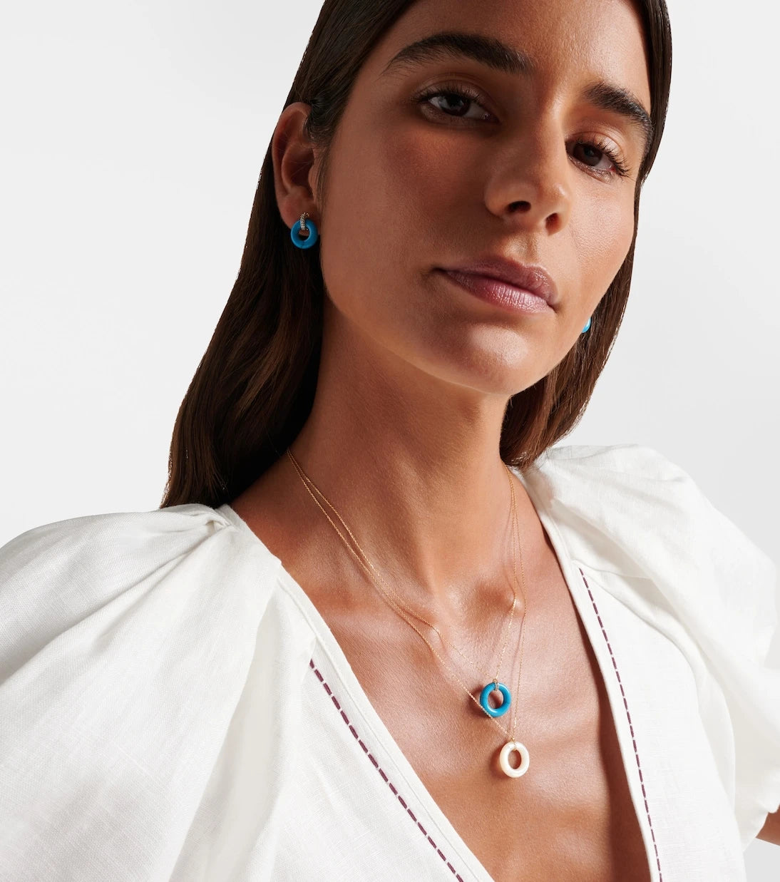 Mateo - 14kt gold pendant necklace with turquoise