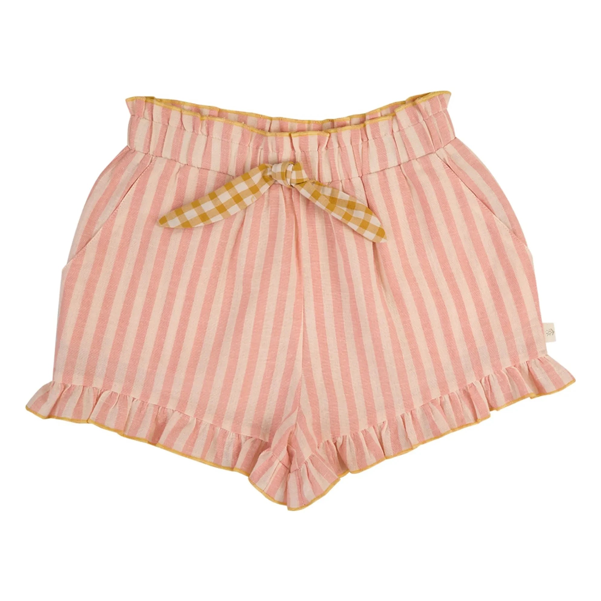 Lilinoa - Alban Striped Ruffle Shorts | Blush