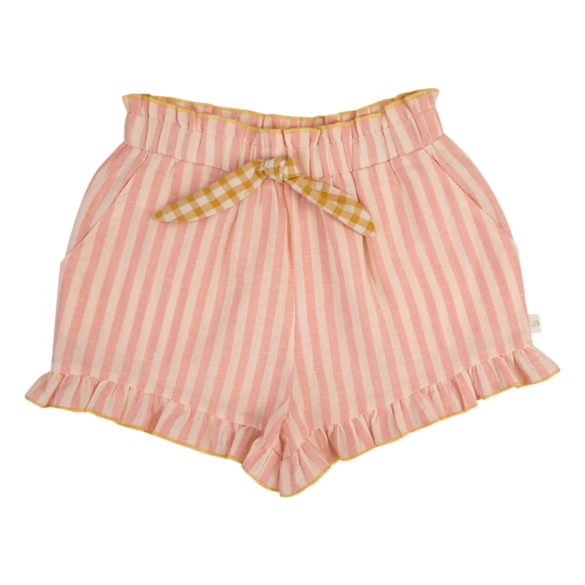 Lilinoa - Alban Striped Ruffle Shorts | Blush