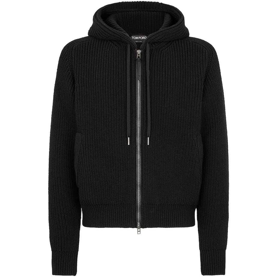 TOM FORD Black Wool Hoodie