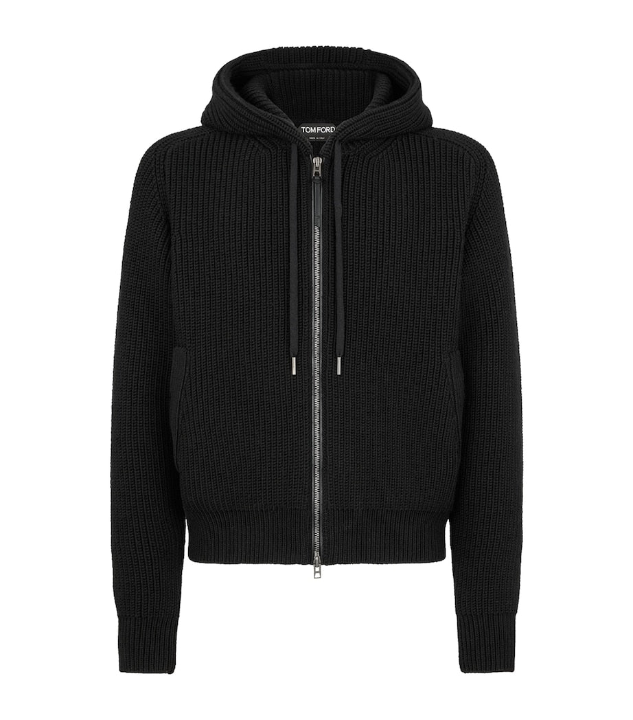 TOM FORD Black Wool Hoodie