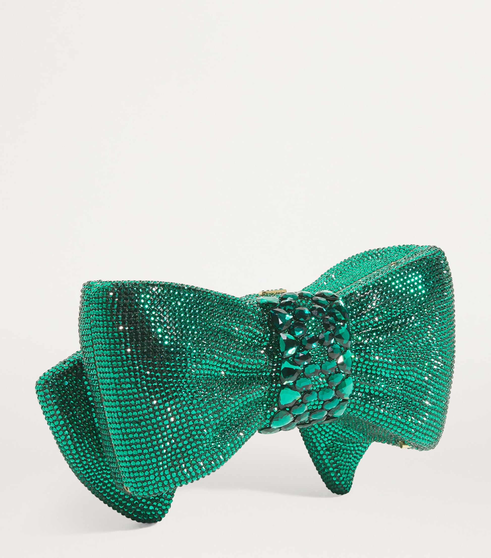 Judith Leiber Green x Harrods EXCLUSIVE Embellished Just For You Bow Clutch Bag