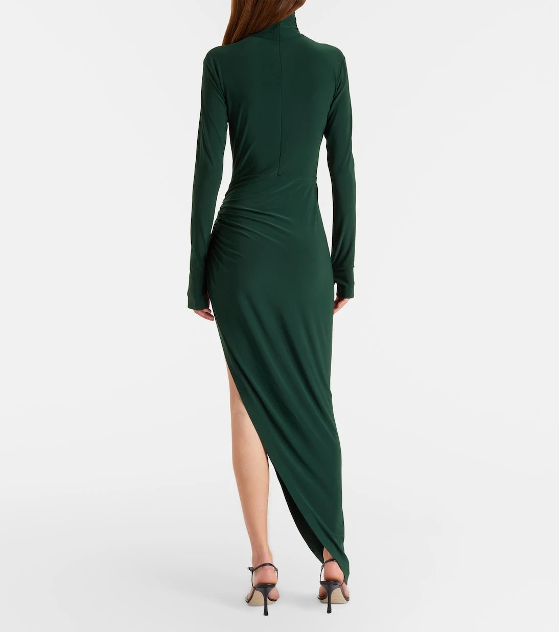 Norma Kamali - Asymmetric turtleneck maxi dress