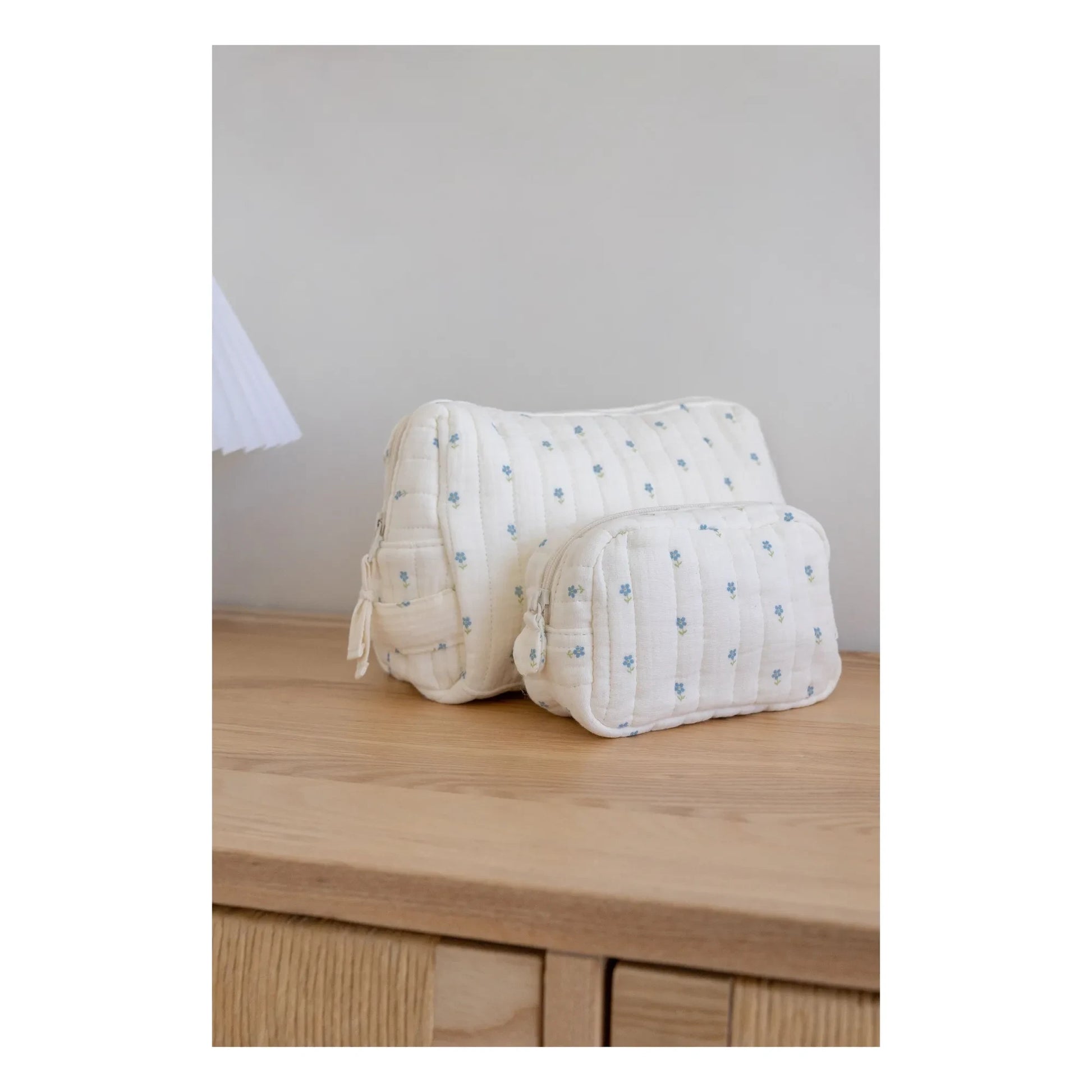 Soft Spot - Periwinkle make-up bag in organic cotton | Blue