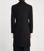 Yohji Yamamoto Black Wool-Cashmere Overcoat
