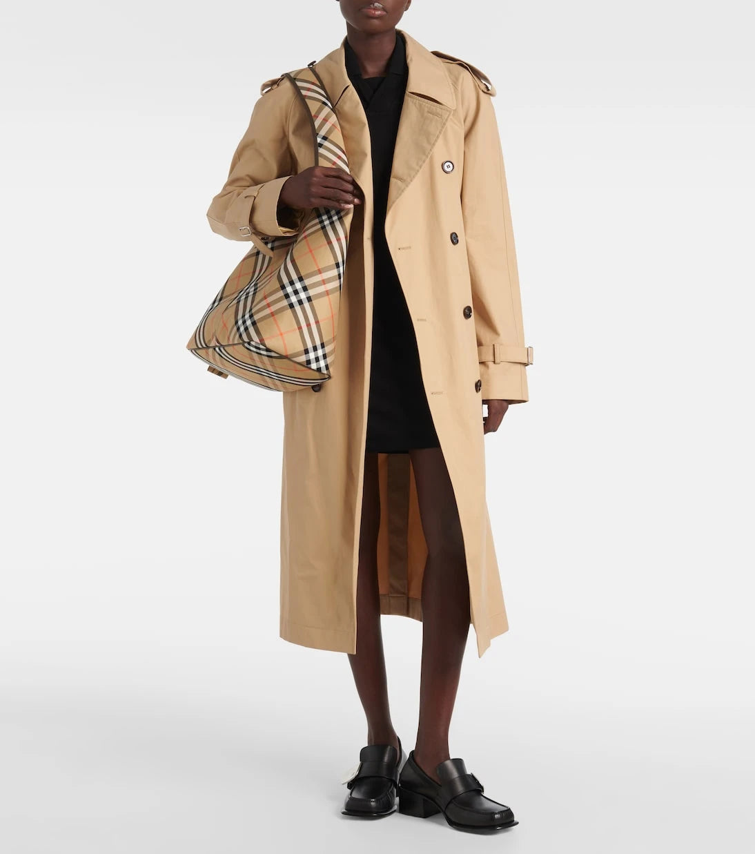 Burberry - Burberry Check Small canvas tote bag