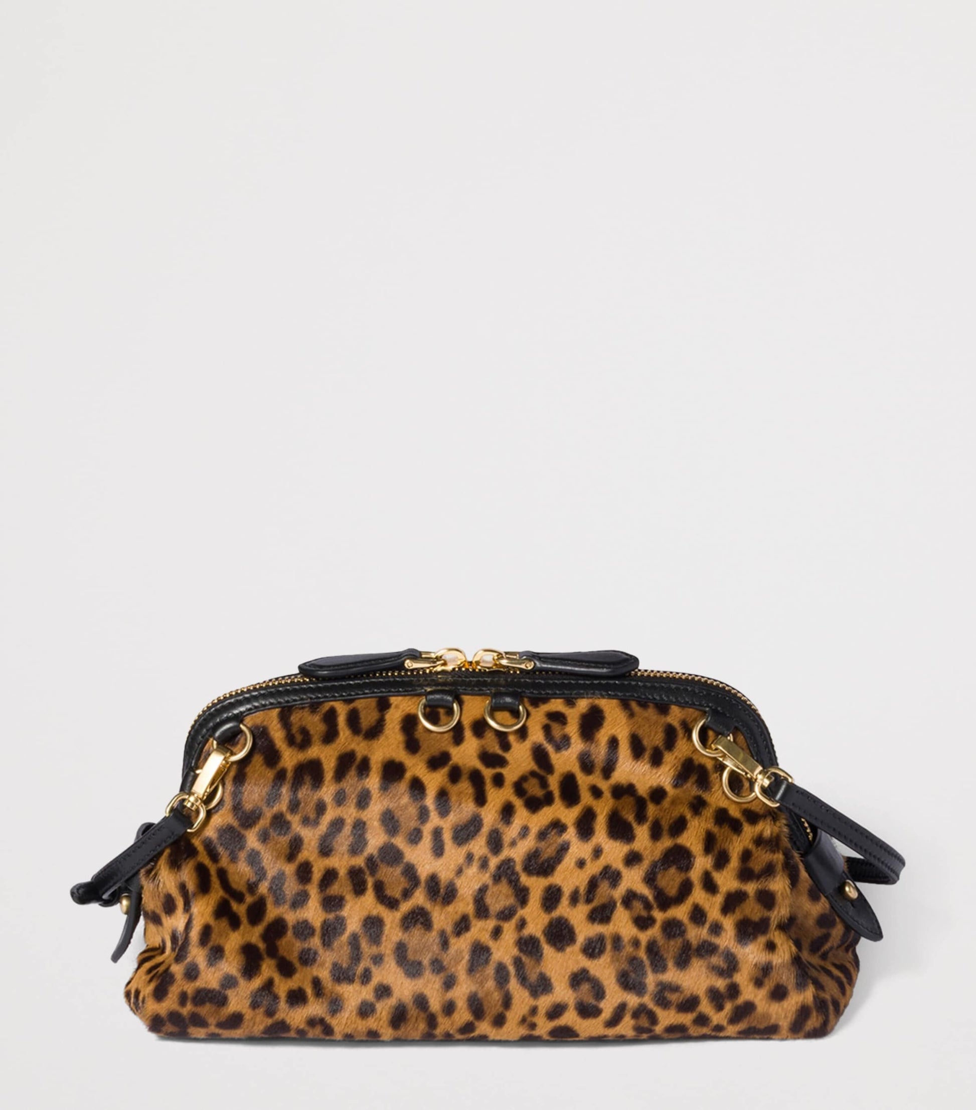 Miu Miu Calf Hair Leopard Clutch Bag