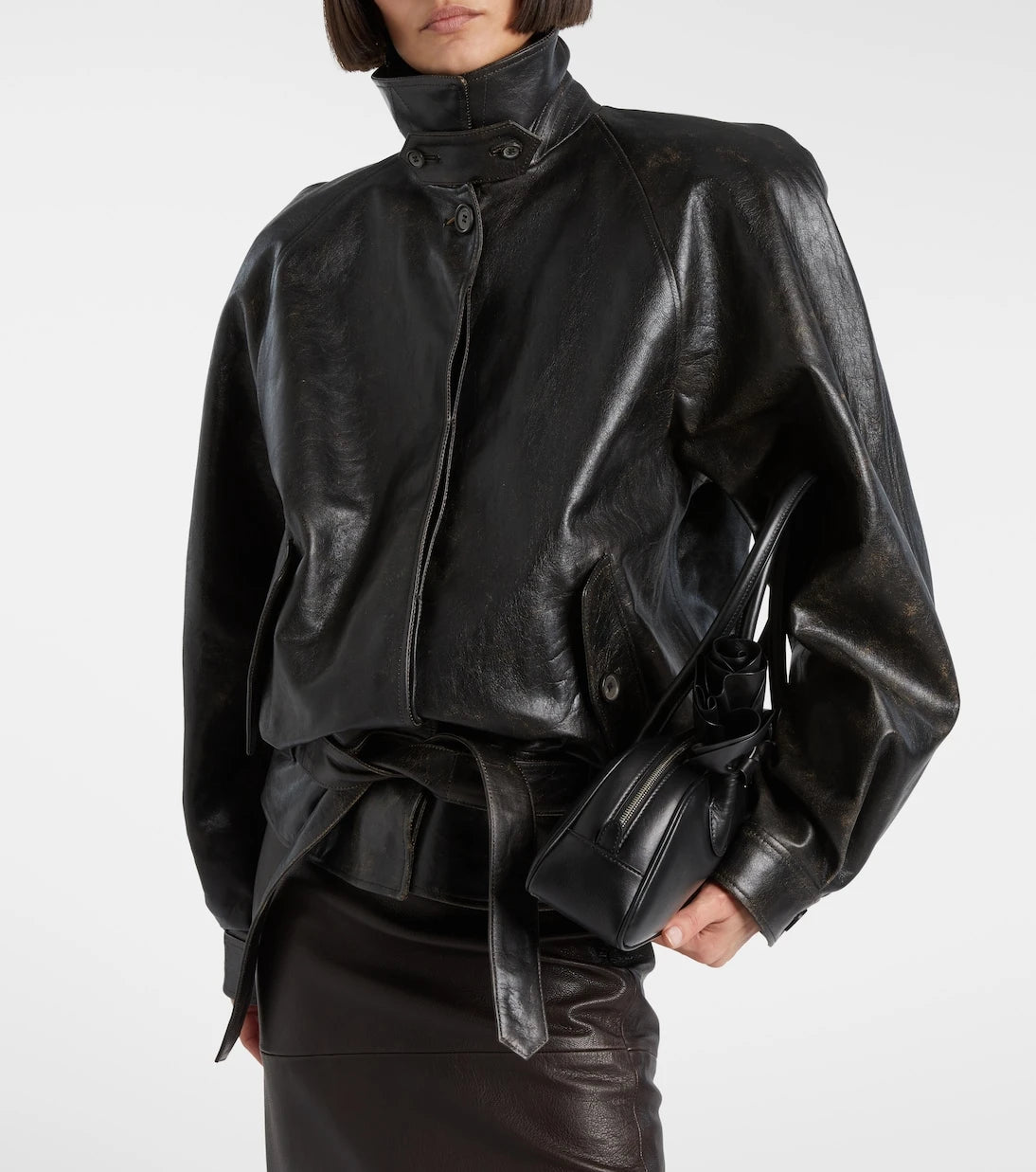 Magda Butrym - Belted leather jacket