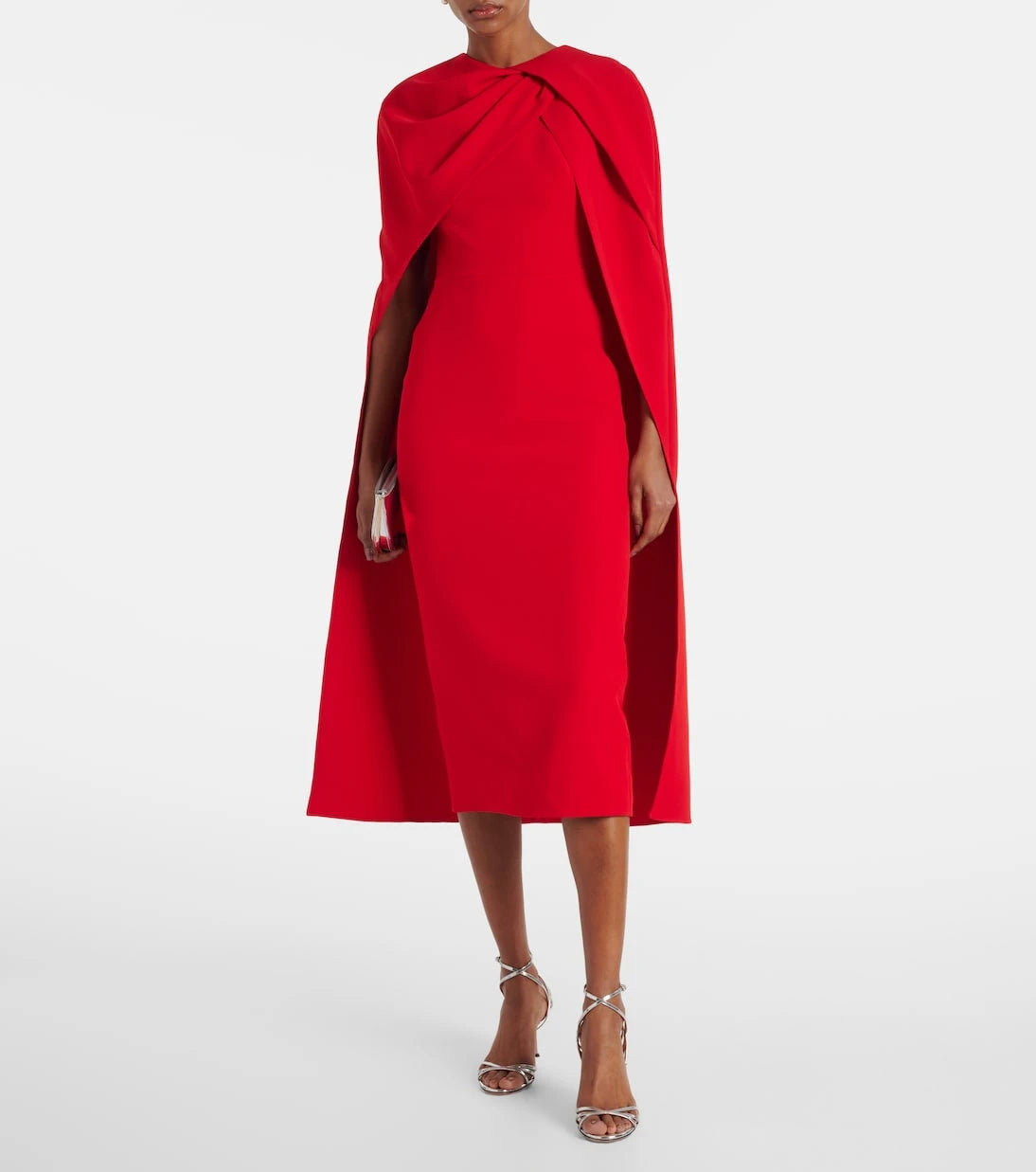 Safiyaa - Cape-detail midi dress