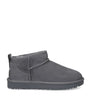 Grey Suede Classic Ultra Mini Boots