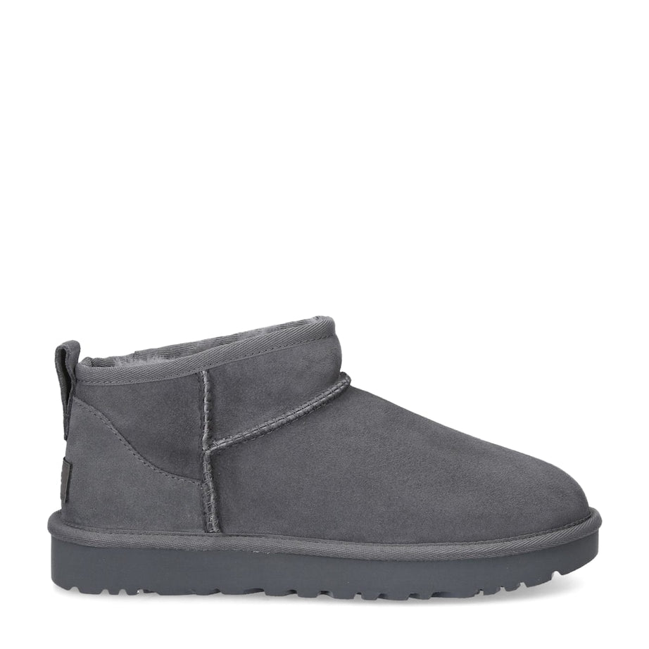 Grey Suede Classic Ultra Mini Boots