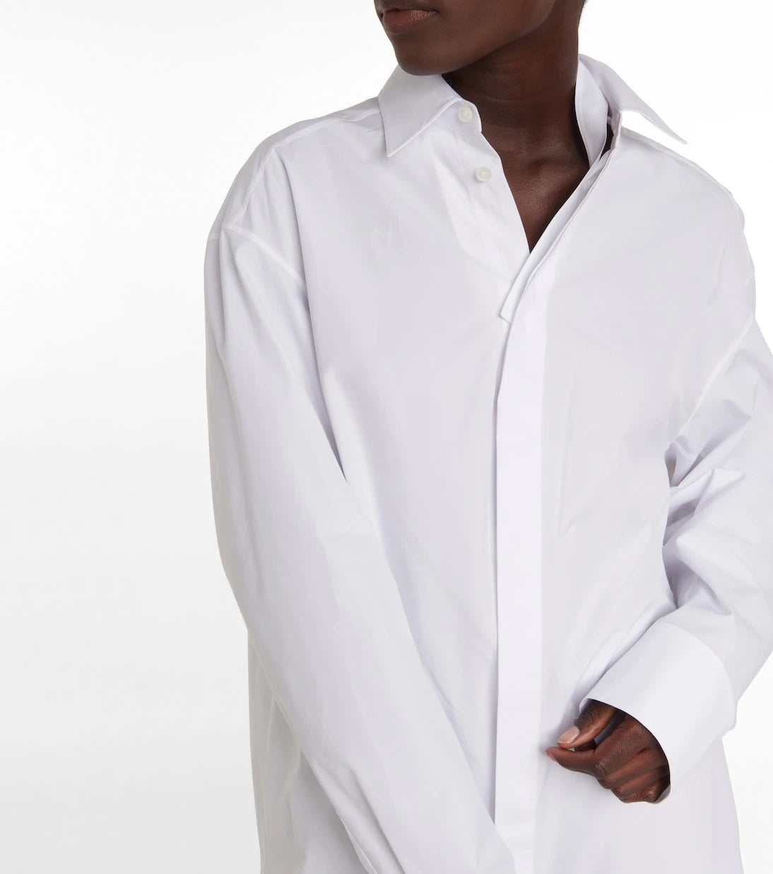 Alaïa - Cotton poplin shirt dress