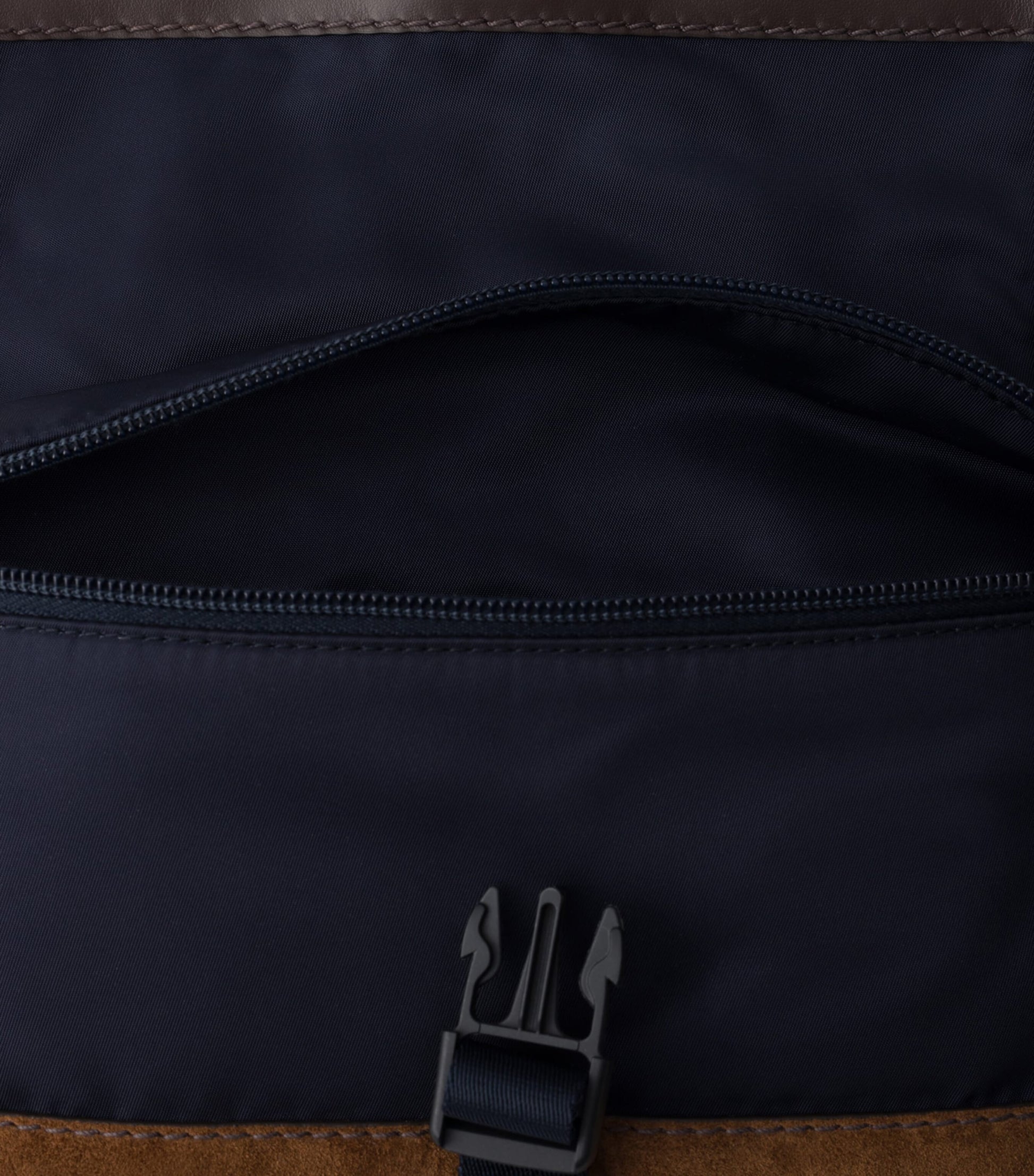 Small Re-Nylon and Leather Cross-Body Bag