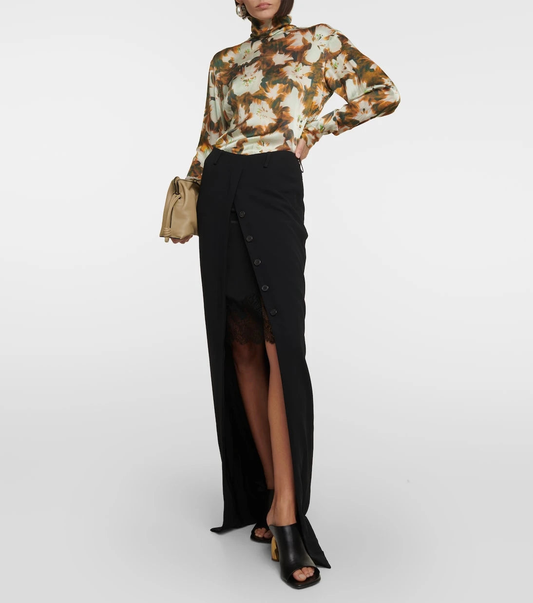 Dries Van Noten - Crêpe maxi skirt