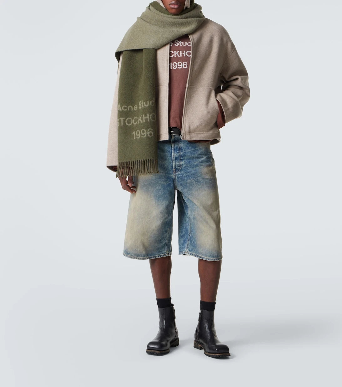 Acne Studios - سترة بغطاء للرأس من الصوف والكشمير