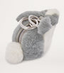 LOEWE Grey Shearling Bunny Bag Charm
