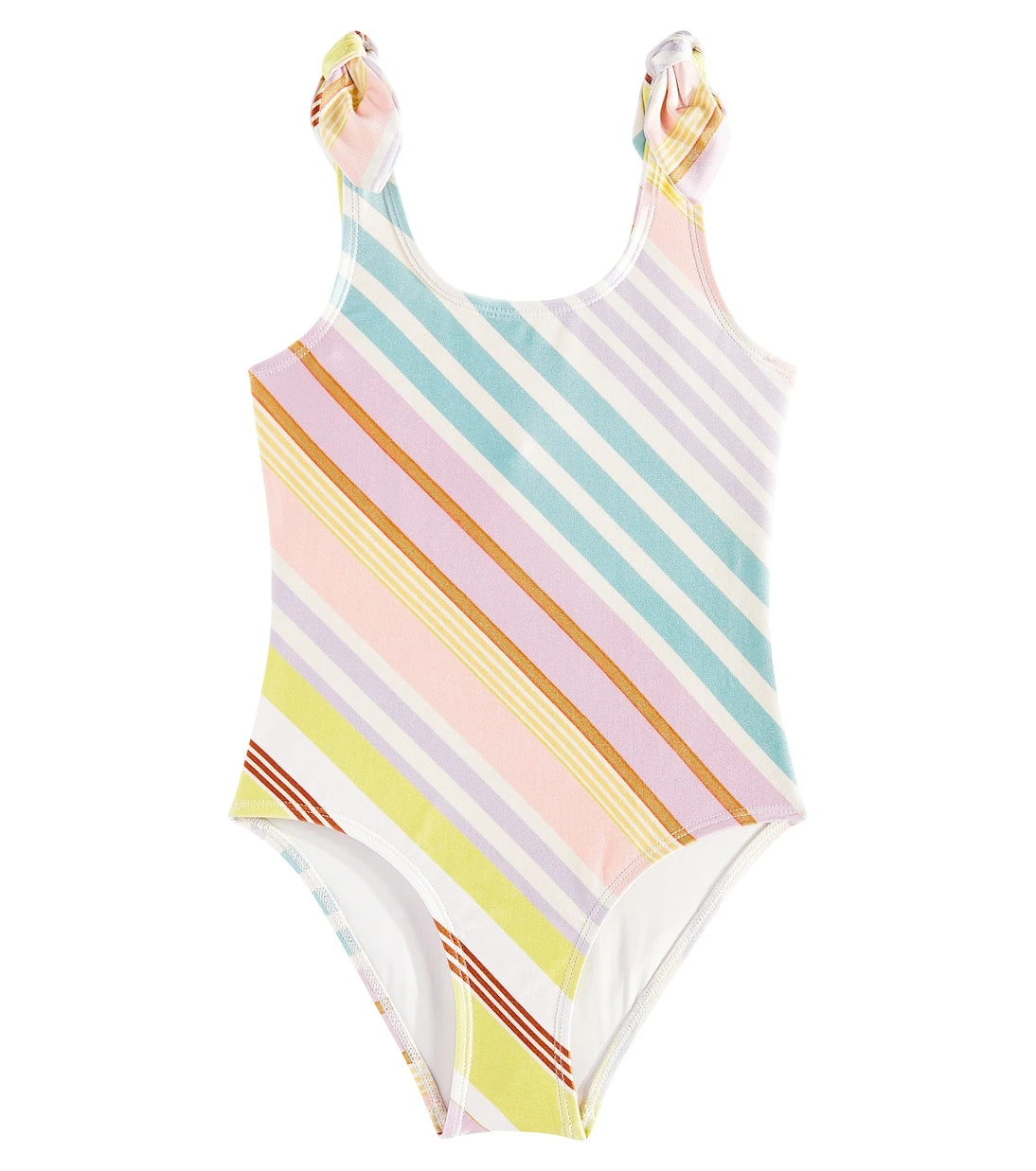 Zimmermann Kids - Halliday striped bow-detail swimsuit
