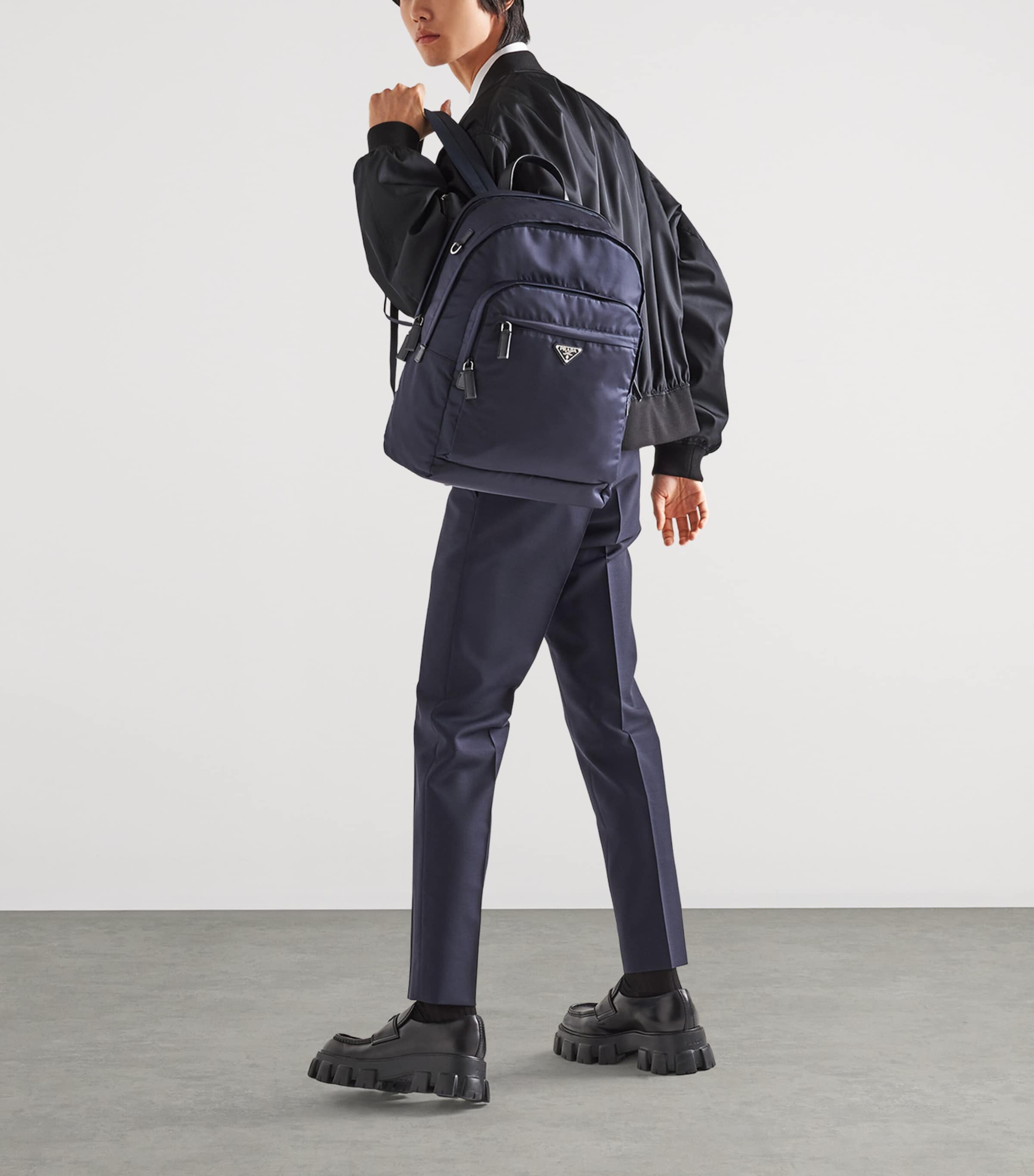 Prada Re-Nylon and Saffiano Leather Backpack