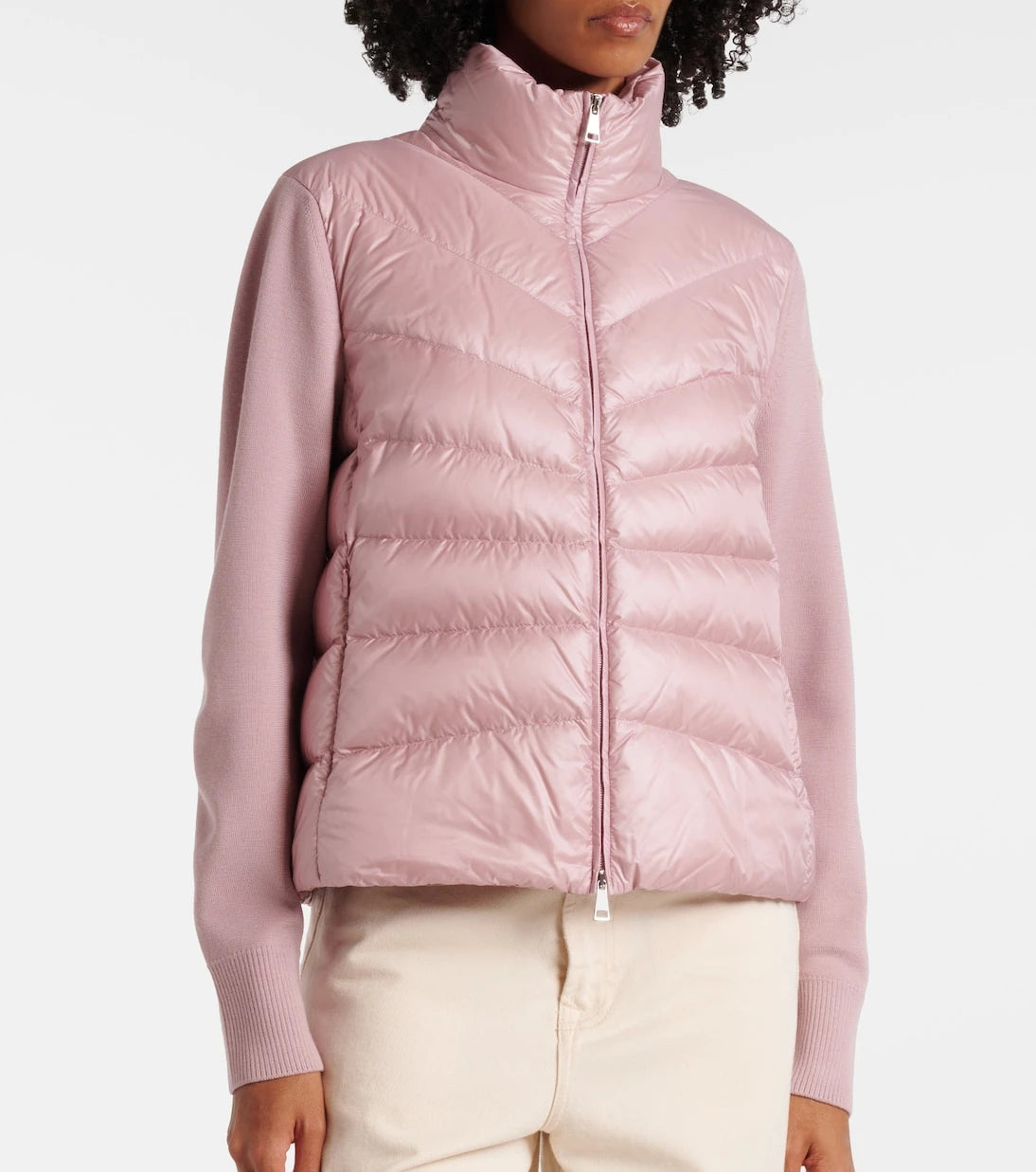 Moncler - Down-paneled virgin wool cardigan