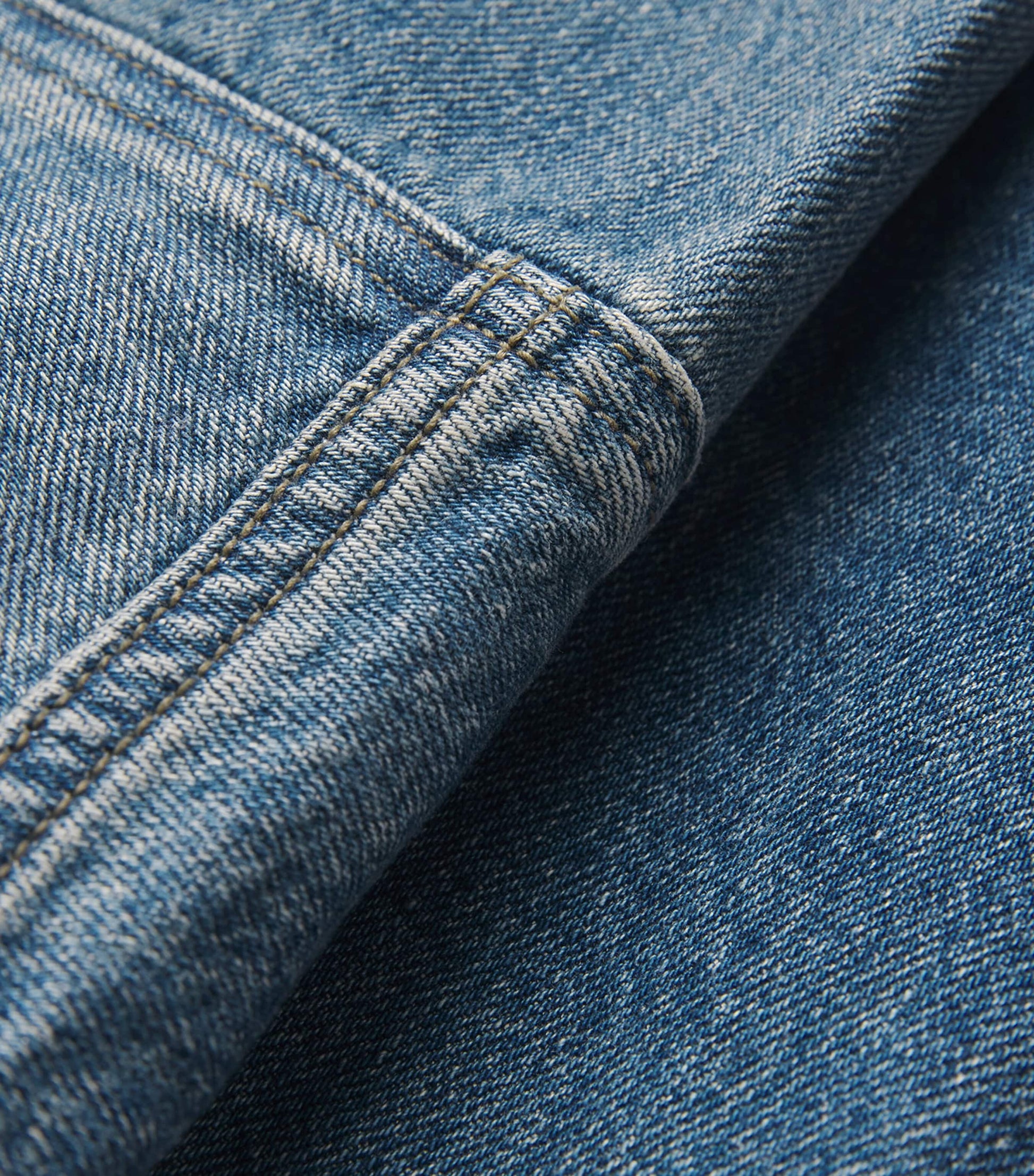 FEAR OF GOD ESSENTIALS Blue Denim Zip-Up Jacket