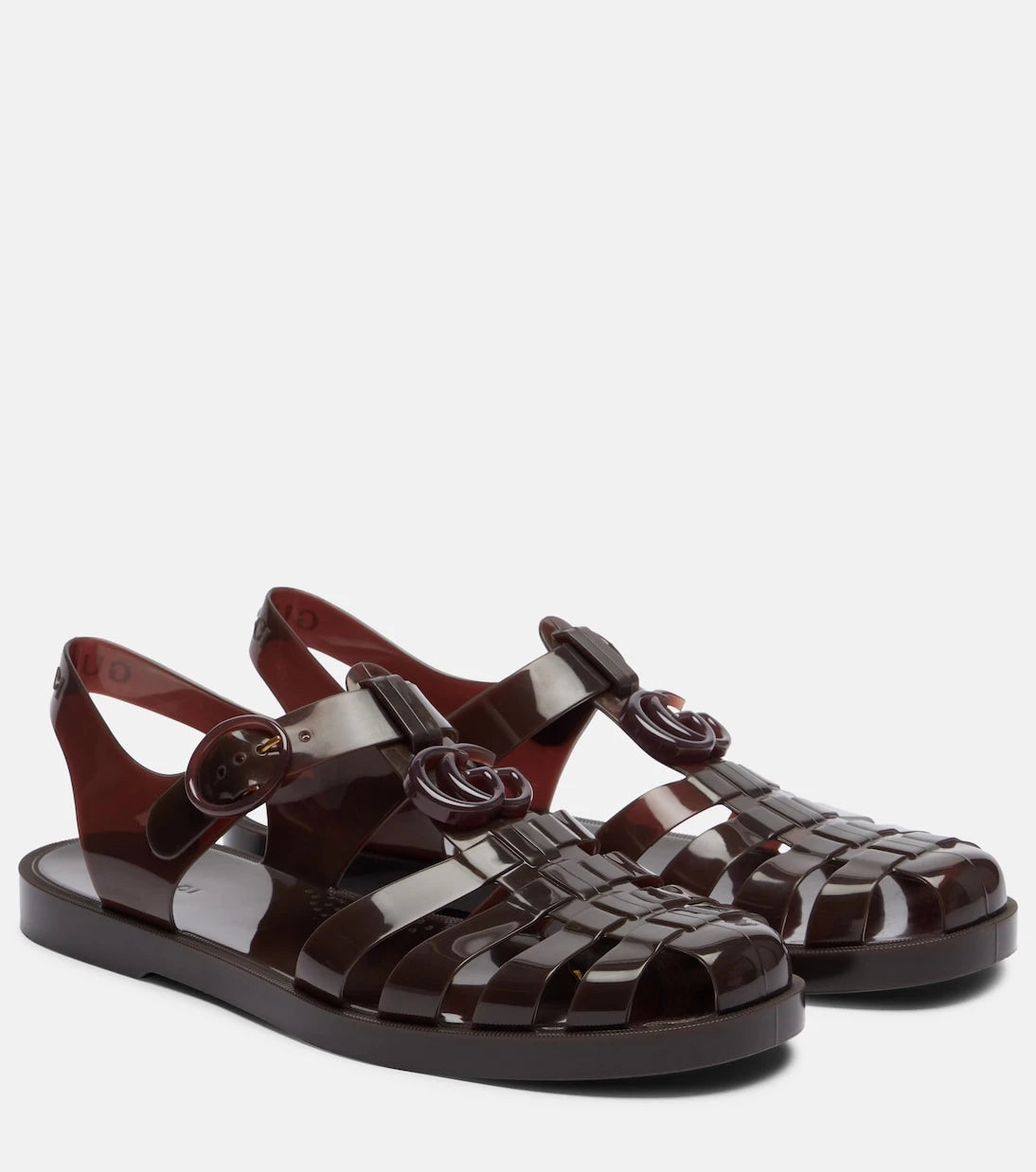 Gucci - Glossy Double G fisherman sandals