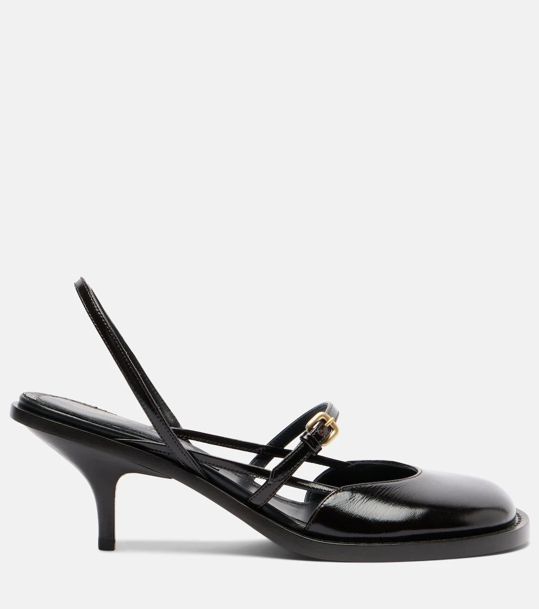 Dries Van Noten - Leather slingback pumps