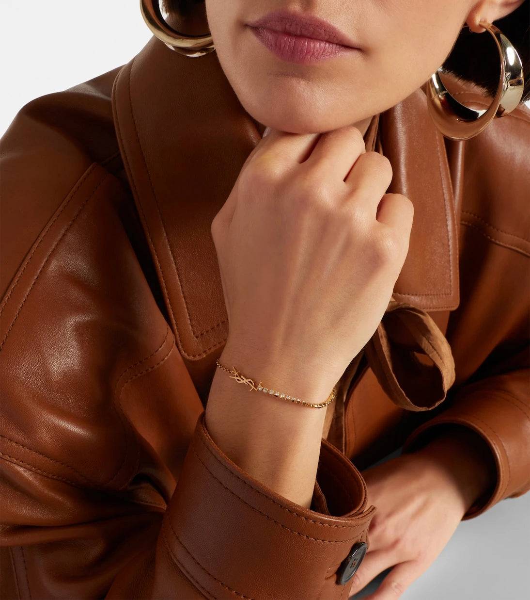 Saint Laurent - Cassandre embellished bracelet
