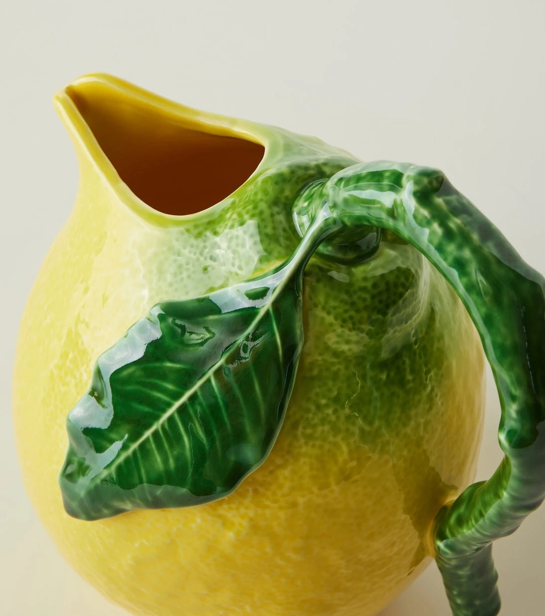 Bordallo Pinheiro - Lemon earthenware pitcher