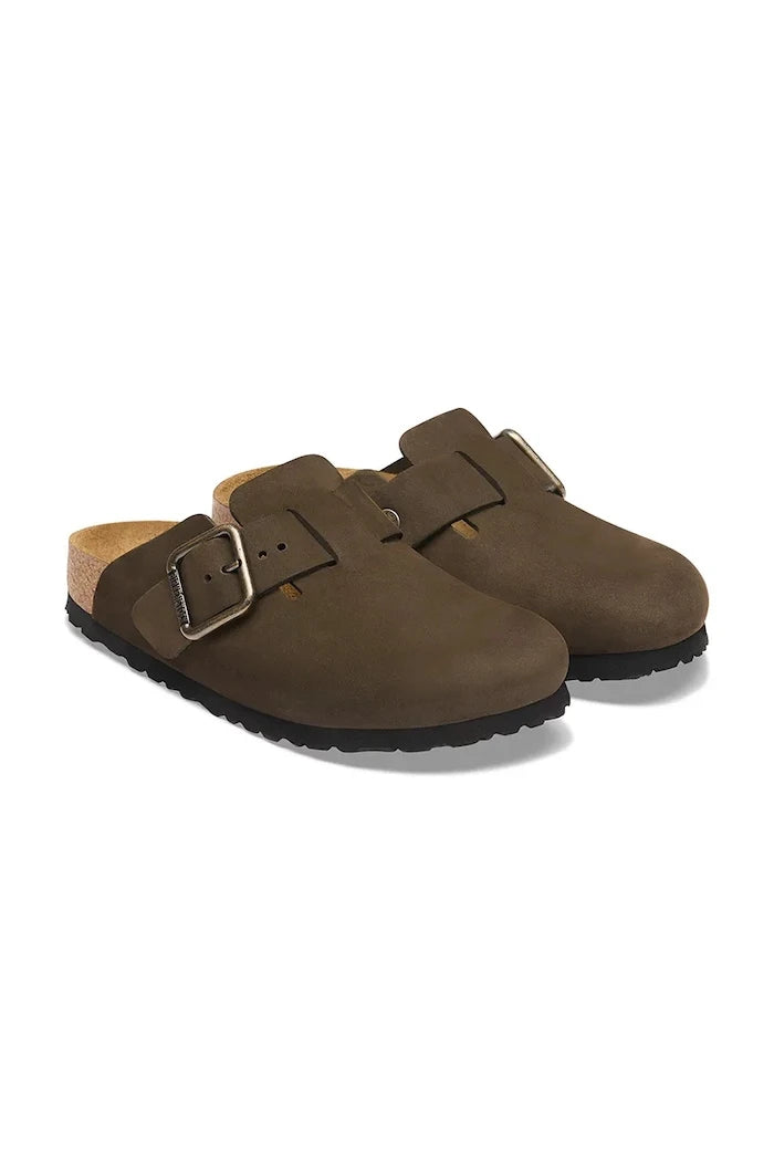 Birkenstock Nubuk Boston Wire Buckle Nubuck Leather Sabot