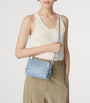 Bottega Veneta Grey Mini Leather Intrecciato Loop Cross-Body Bag