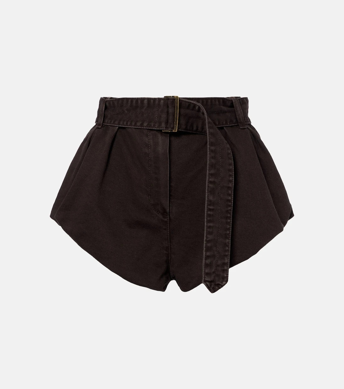 Magda Butrym - Belted cotton canvas shorts