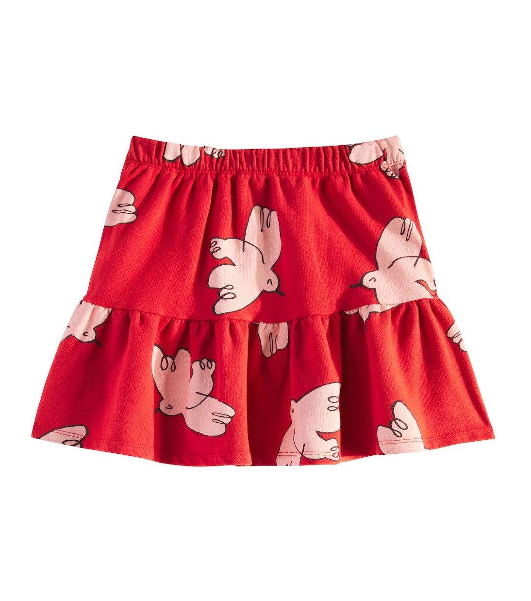 Bobo Choses - Freedom Bird tiered cotton-blend skirt