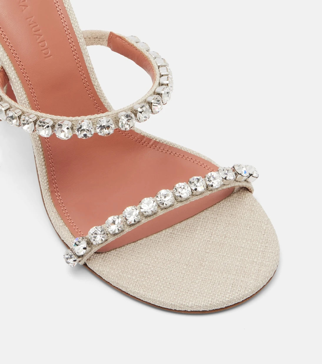 Amina Muaddi - Gigi embellished canvas mules