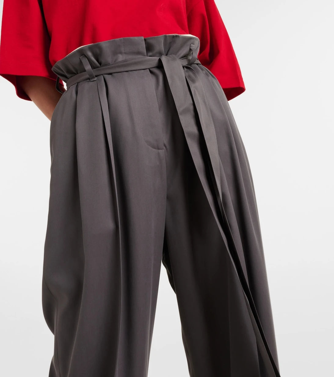 The Row - Lonan high-rise silk straight pants