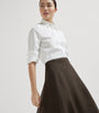Brunello Cucinelli Brown Silk Circle Skirt