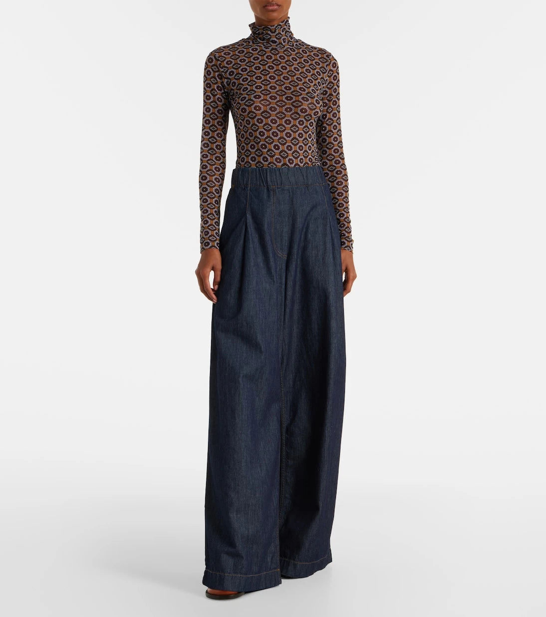 Dries Van Noten - Pleated high-rise wide-leg jeans