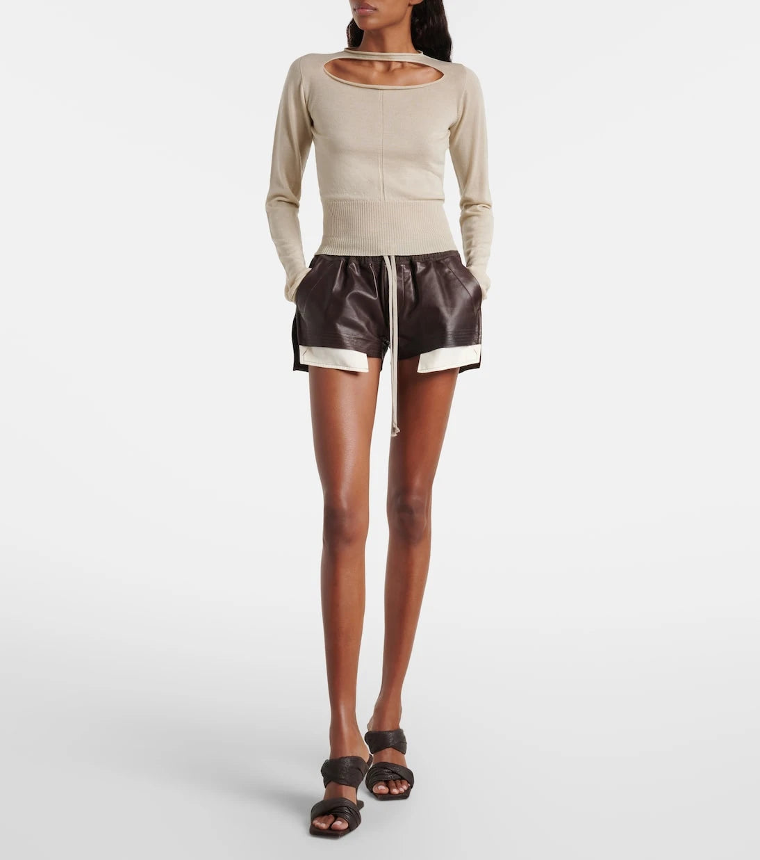 Rick Owens - Cutout virgin wool top