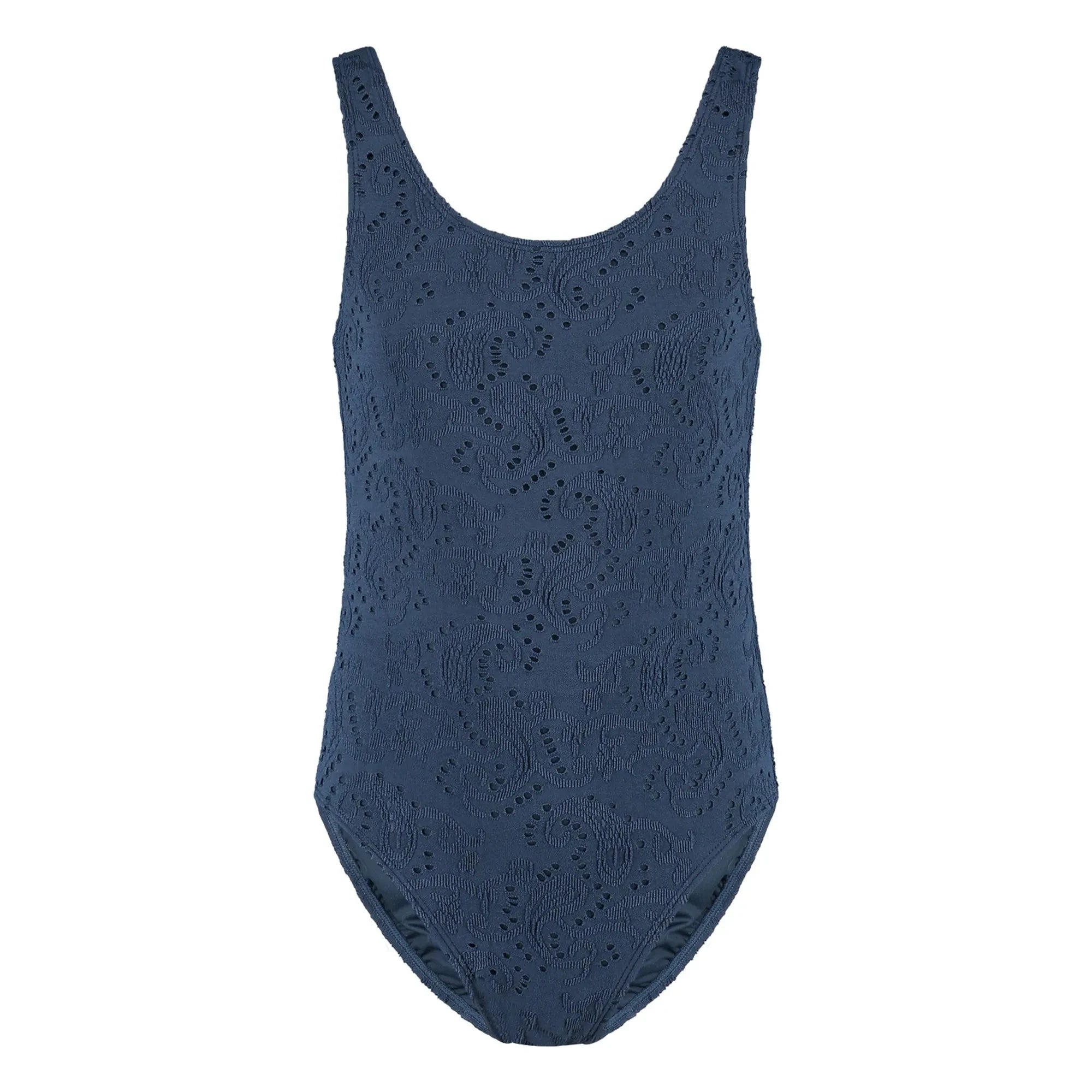Beachlife - Recycled Fiber Embroidery Swimsuit | Midnight blue