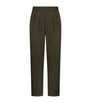 Cotton-Silk Stripe Tailored Trousers
