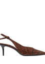 Camie 60 Leather Kigali Snake Print Slingback Pumps