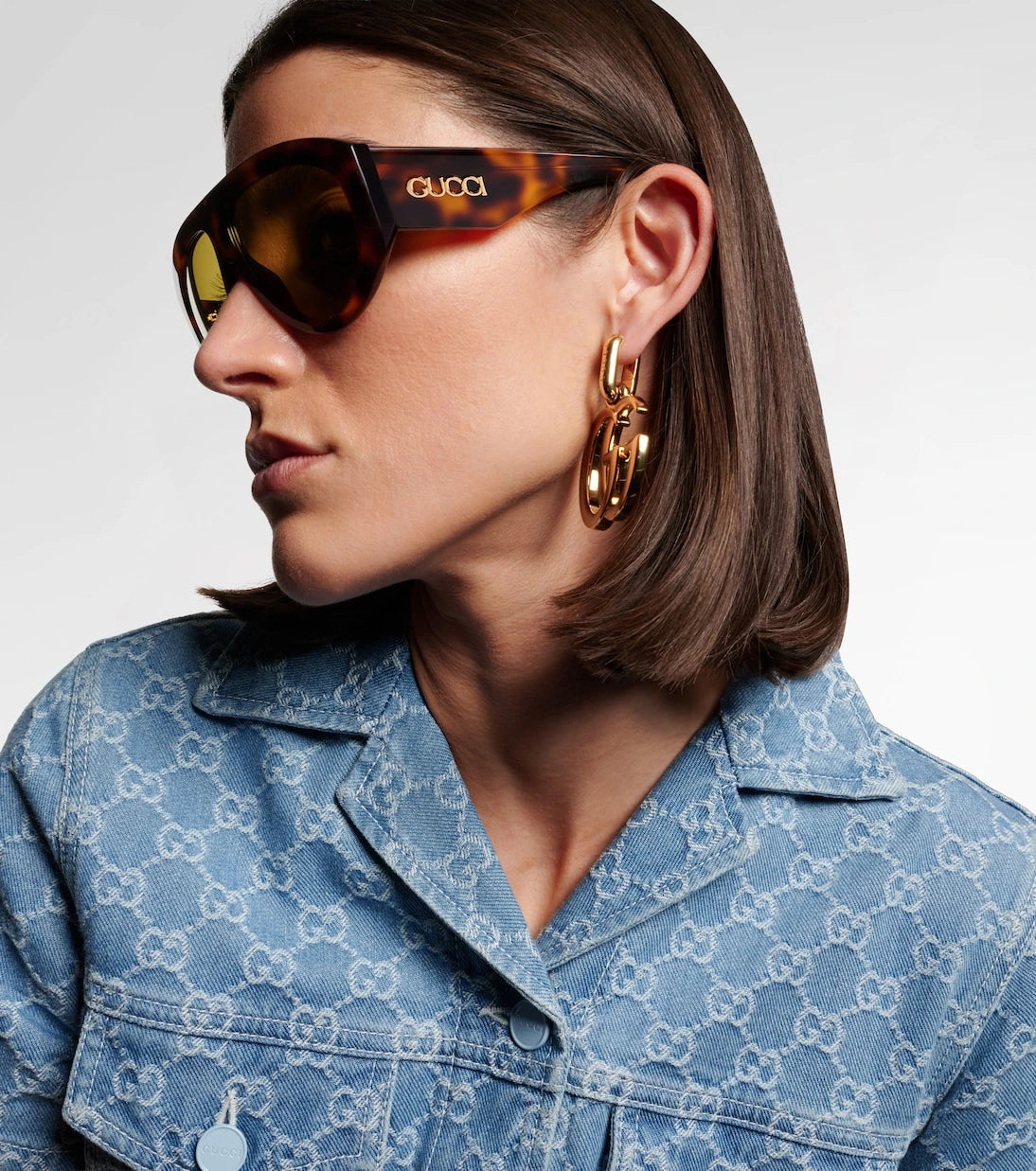 Gucci - نظارة شمسية Signoria shield