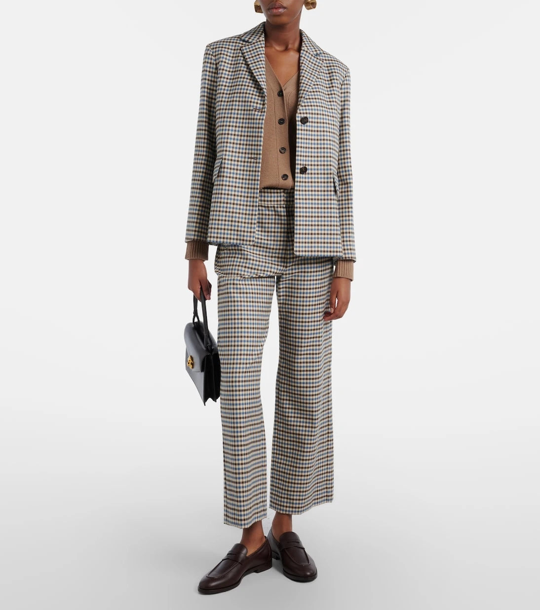 'S Max Mara - Michelle wool and cotton wide-leg pants